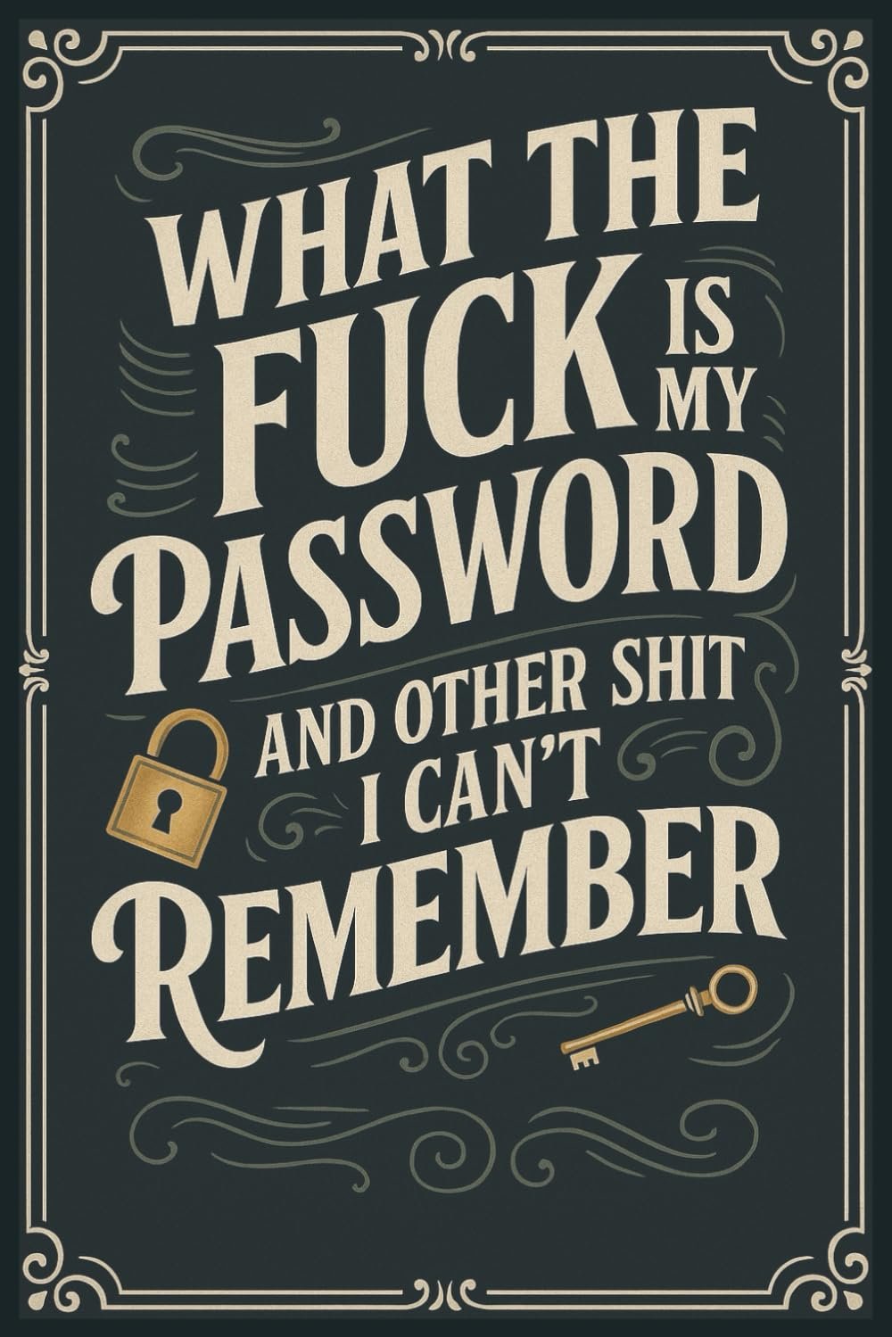 What The Fuck Is My Password? And Other Shit I Can’t Remember: A Funny & Practical Password Organizer Logbook to Keep Track of All Your Internet Sh*t ... Easy to Use & Designed for Forgetful People